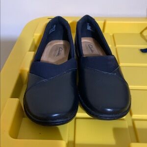 Clarks Black Leather Loafers Minimalist Design